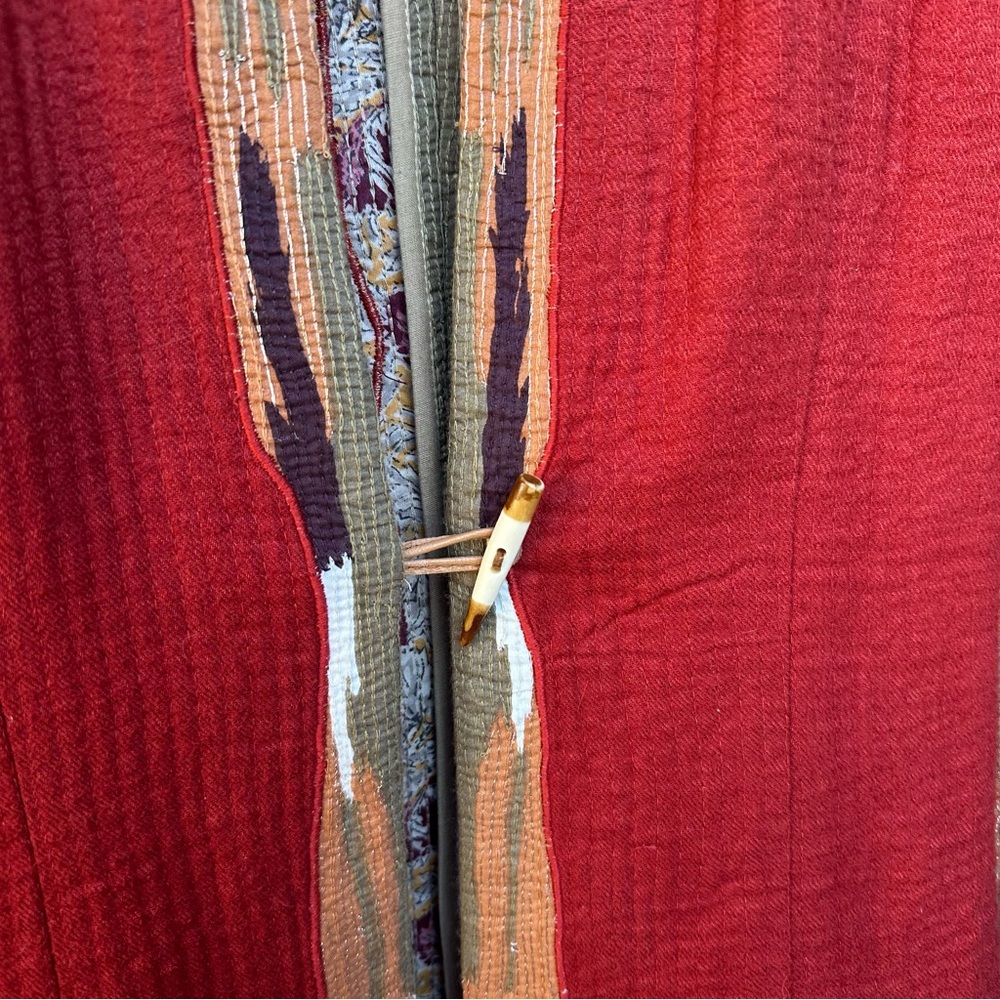 Soft Surroundings RARE Noir Bedouin Oasis Quilted Tapestry Boho Long Coat XL - Picture 7 of 15